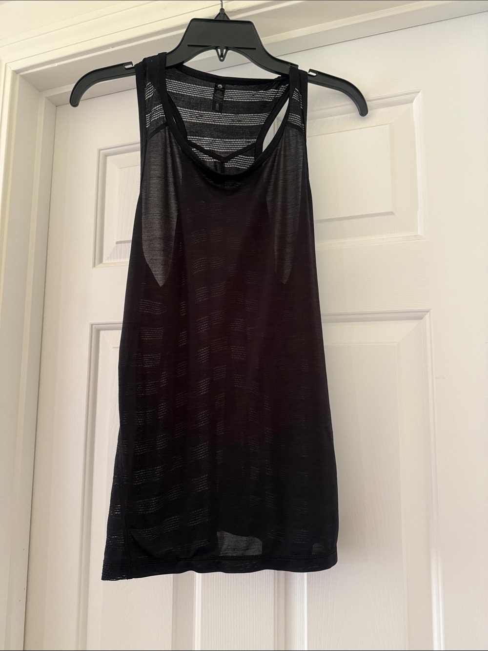 90 degree Black Women's Sheer Racerback Tank Top - Picture 3 of 4